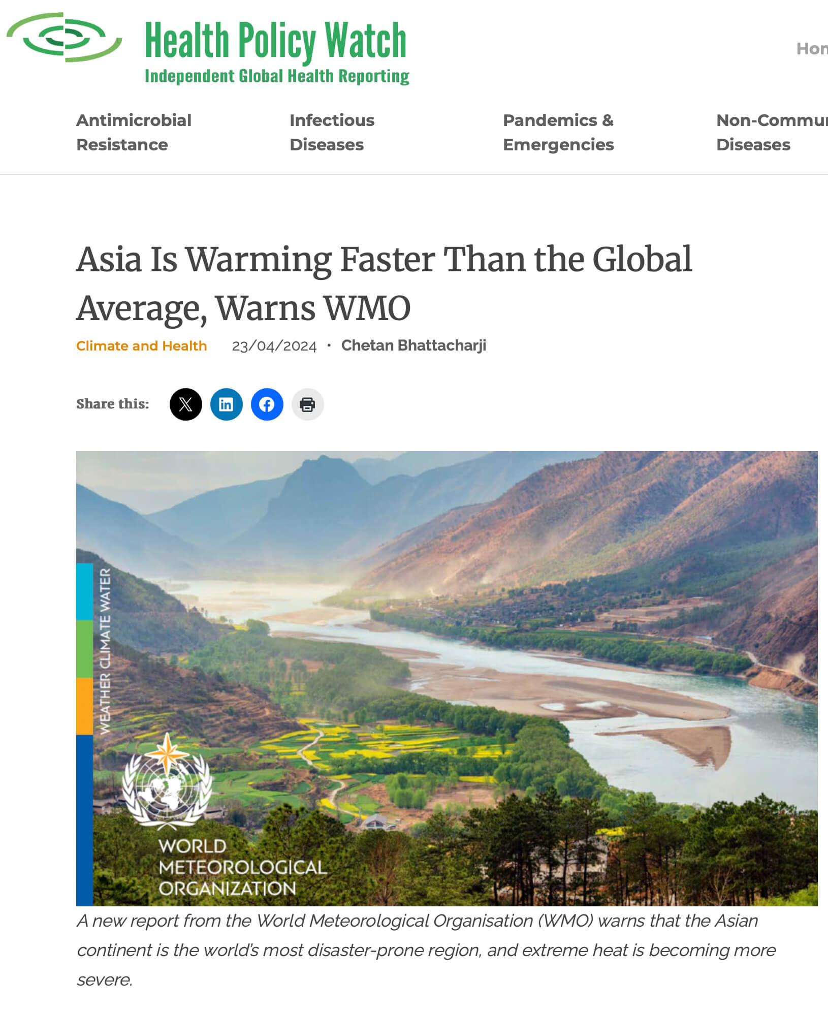 Healthy Policy Watch Screenshot