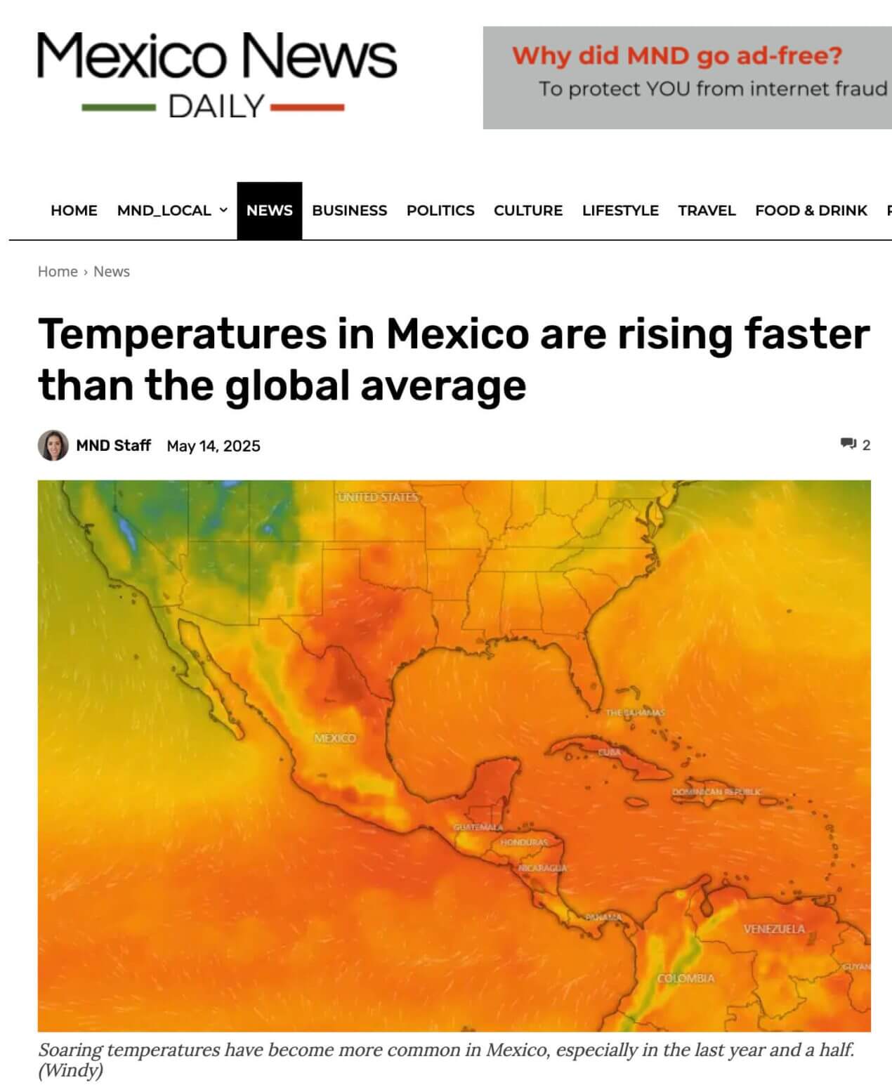 Mexico News Daily Screenshot