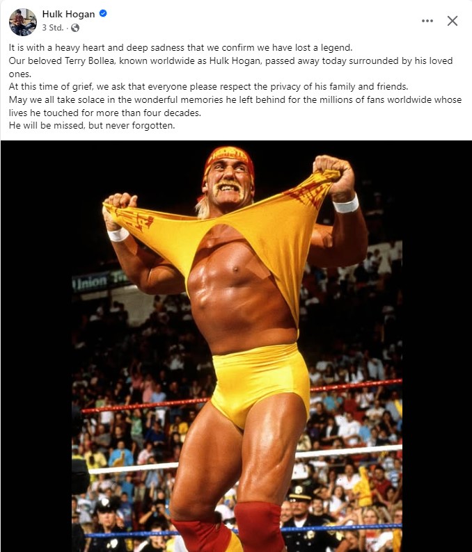 Hulk Hogan auf Facebook