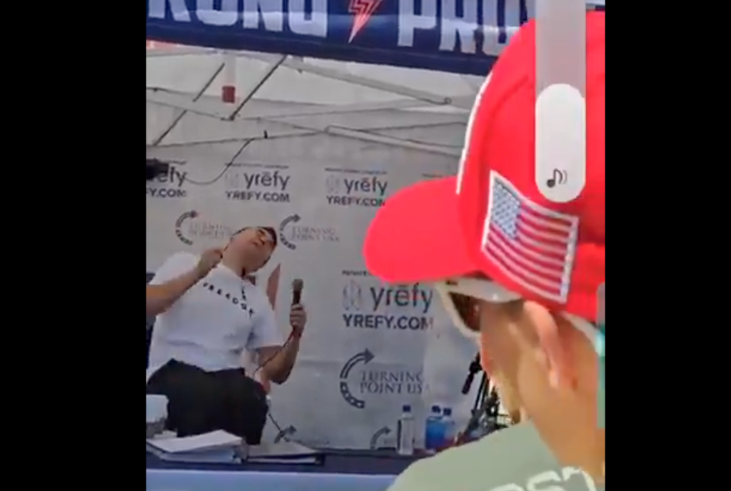 Der Moment der Ermordung von Charlie Kirk. Foto: Twitter (X)