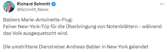 Richard Schmitt Post auf X